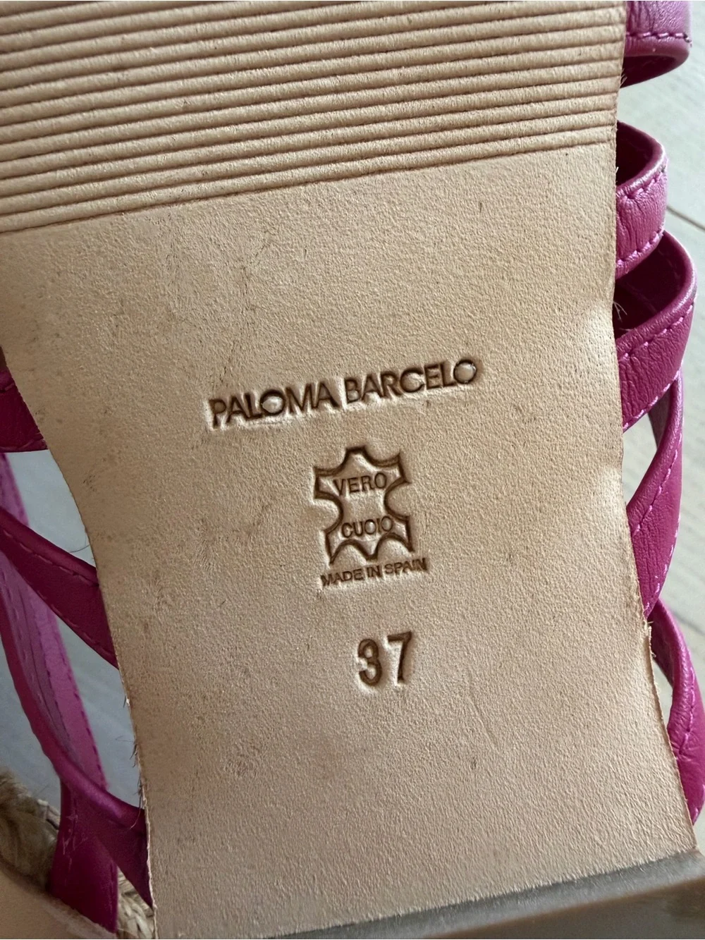 Paloma Barcelo Pink Knotted Strap Slide Sandals 37